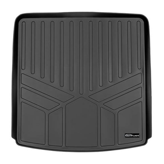 Smartliner SD0230-R All Weather Trunk Floor Mat Behind 2nd Row Seat Cargo Liner for 2020-2021 Cadillac XT6, Black