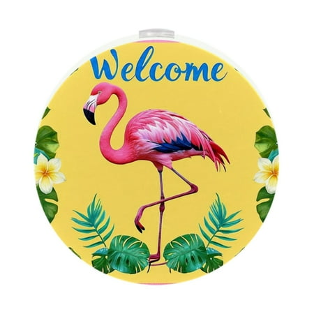 

Night Lights Plug Into Wall [2 Pack] Night Light for Kids LED Nightlight with Dusk to Dawn Sensor for Bathroom Decor Children Room Welcome Pink Flamingo Flower