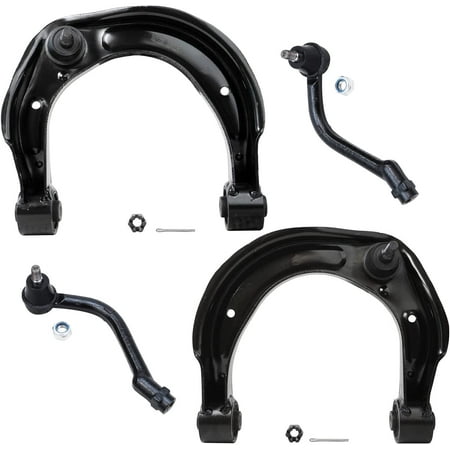 Detroit Axle - Front Upper Control Arms and Outer Tie Rod Ends Replacement for 2006-2007 Hyundai Azera - [2006-2008 Hyundai Sonata] - 4pc Set