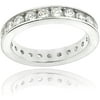 Zirconia Ice Swarovski Zirconia Sterling Silver Eternity Ring Band