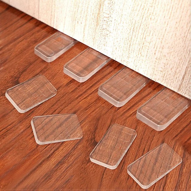 8 Pcs Plastic Clear Table Shims, Level Wedge for Home Improvement, Have Extreme Weight Capacity, are Weather Resistant, Perfect for Fixing Wobbly Furn