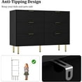 thumbnail image 2 of 6-Drawer Dresser for Bedroom,Modern Wooden Chest of Drawers with Metal Handles,Sturdy and Stable Storage Organizer for Living Room,Entryway,Home Office,Closet, 2 of 7