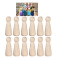 thumbnail image 2 of Muñecas Peg People Baby Doll Accesorios Figuras de madera pintura lijado liso decorativo ángel cuerpo cuerpos detalle disposición 20 piezas Eigraketly HA012680-00, 2 of 7