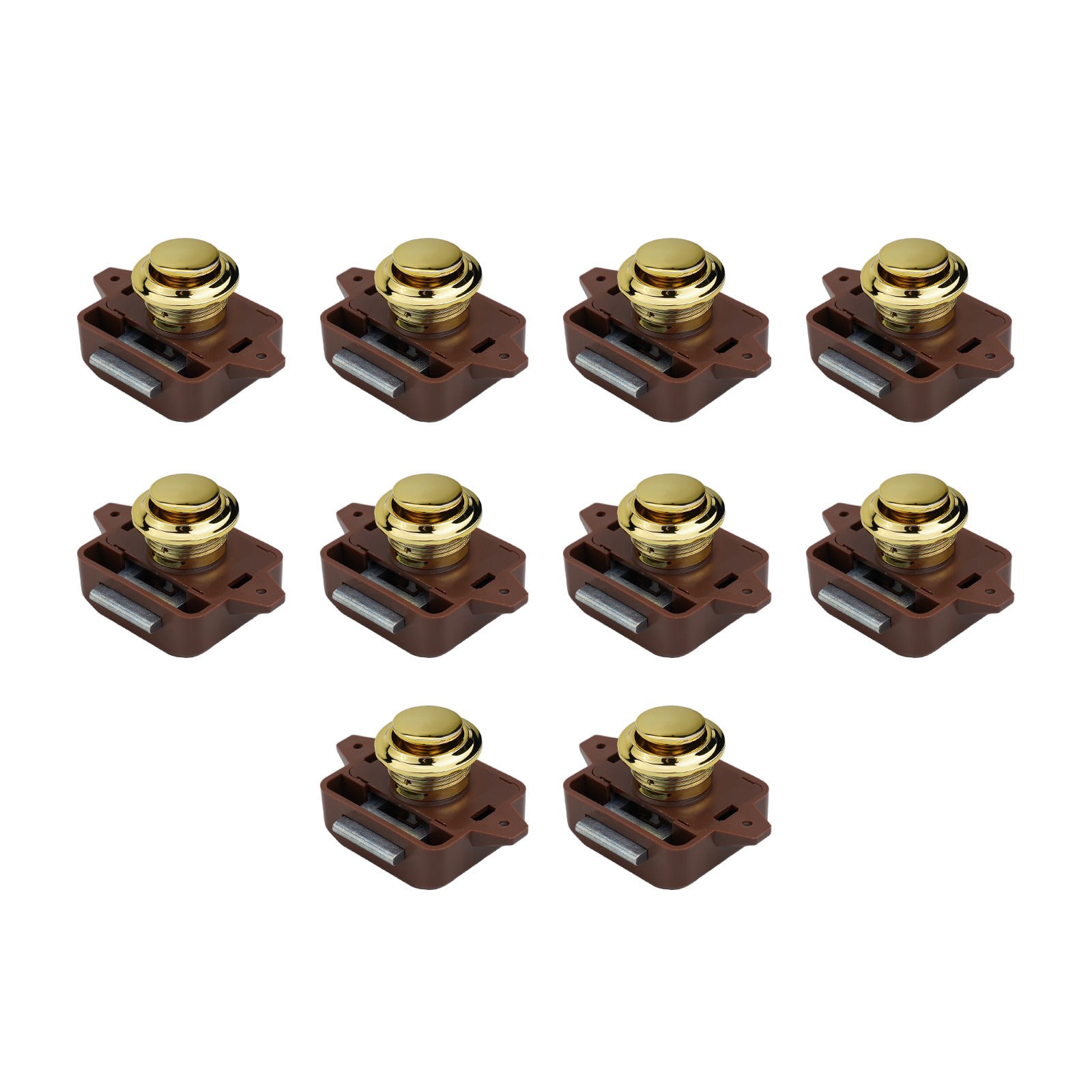 Keyless Drawer Catch Latch 10Pcs Push Button Catch Lock Door Cabinet ...