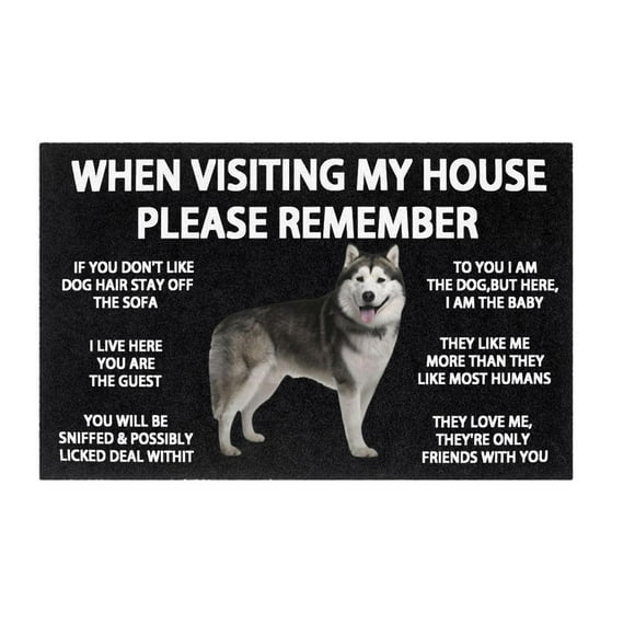 Binwennn Knot Blanket Adult Siberian Chihuahua Doormat Kitchen Bath Dog Interior Monologue Doormat Funny Cute Doormat Door Mat Welcome Doormat Funny Doormat New Home Door Mat