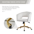thumbnail image 3 of Tzicr Modern Velvet Home Office Chair,Upholstered Chairs with 360 Swivel Armchair and Gold Base,for Living Room, Bedroom, Vanity, Study (Beige), 3 of 7