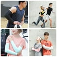 UV Sun Protection Cooling Arm Sleeves Cover for Women & Men, TSV Sunblock Long Sun Protective