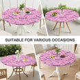 thumbnail image 7 of Pink Baseball Caps and Balls Pattern Round Fitted Tablecloth with Elastic Edge,Dining Table Cover Waterproof,Outdoor Round Tablecloth for Camping,Dining,Indoor and Outdoor, 7 of 7