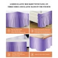 thumbnail image 6 of Ombre Bed Skirt Violet Purple Gradient Bed Skirts California King Size 16 Inch Drop, Wrap Around Dust Ruffle&nbsp;Bedskirt with Adjustable Elastic Belt for Queen Size Beds, 6 of 7