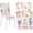 White, variant on Birthday Chair Covers for Classroom, 2 count Washable Chair Slipcover, Double Sided Printed Happy Birthday Seat Cover for Elegant Party Decorations Gathering Gala(White)