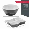 thumbnail image 3 of Set Ensaladera y Botanero 2 en 1 Resistente | Organizador de Botanas con Compartimentos | Ideal para Fiestas, Cocina, Picnics y Snacks en Casa | Práctico, Ligero y Duradero (Gris), 3 of 5