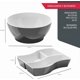 thumbnail image 3 of Set Ensaladera y Botanero 2 en 1 Resistente | Organizador de Botanas con Compartimentos | Ideal para Fiestas, Cocina, Picnics y Snacks en Casa | Práctico, Ligero y Duradero (Gris), 3 of 5
