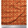 thumbnail image 1 of Soimoi Silk Fabric Check & Moroccan Ethnic Print Fabric by Yard 42 Inch Wide, 1 of 3