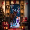 thumbnail image 3 of OEFNTAC Christmas Door Cover Polyester Tapestry Hanging Door Wrap Decoration Easy Install Holiday Party Entryway Merry Christmas Winter Door Decor Foldable Reusable Classroom 35x71in, 3 of 9