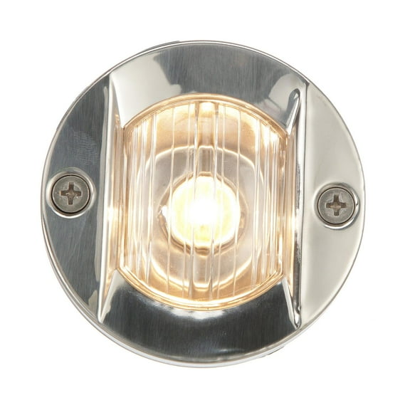 Seachoice Round Navigation Transom Light w/ Stainless Steel Flange, 3 In., Vertical Surface Mount
