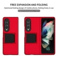 thumbnail image 2 of SaniMore for Samsung Galaxy Z Fold 3 7.6 inch Slim Case, Military Grade Shockproof Hard PC Cover Built-in Invisible Folding Bracket Kickstand Thickened Lens Frame for Samsung Z Fold 3, Red, 2 of 10