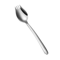 Raindrops 1pc Stainless Steel Pasta Spork Long Handle Tableware Food Fruit Serving Tool Integral Spoon Fork for Home Restaurant