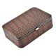 thumbnail image 5 of Joyero de cuero PU, organizador con compartimentos para collares, gran marrón Hugo Alligator PatternJewelry Boxes, 5 of 10
