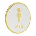 thumbnail image 4 of Letrero de baño de 20cm, placa acrílica para baño, decoración de señalización para puerta, arte de pared para baño, redondo, para negocios, oficina, Estilo B BLESIY Signo de baño, 4 of 8
