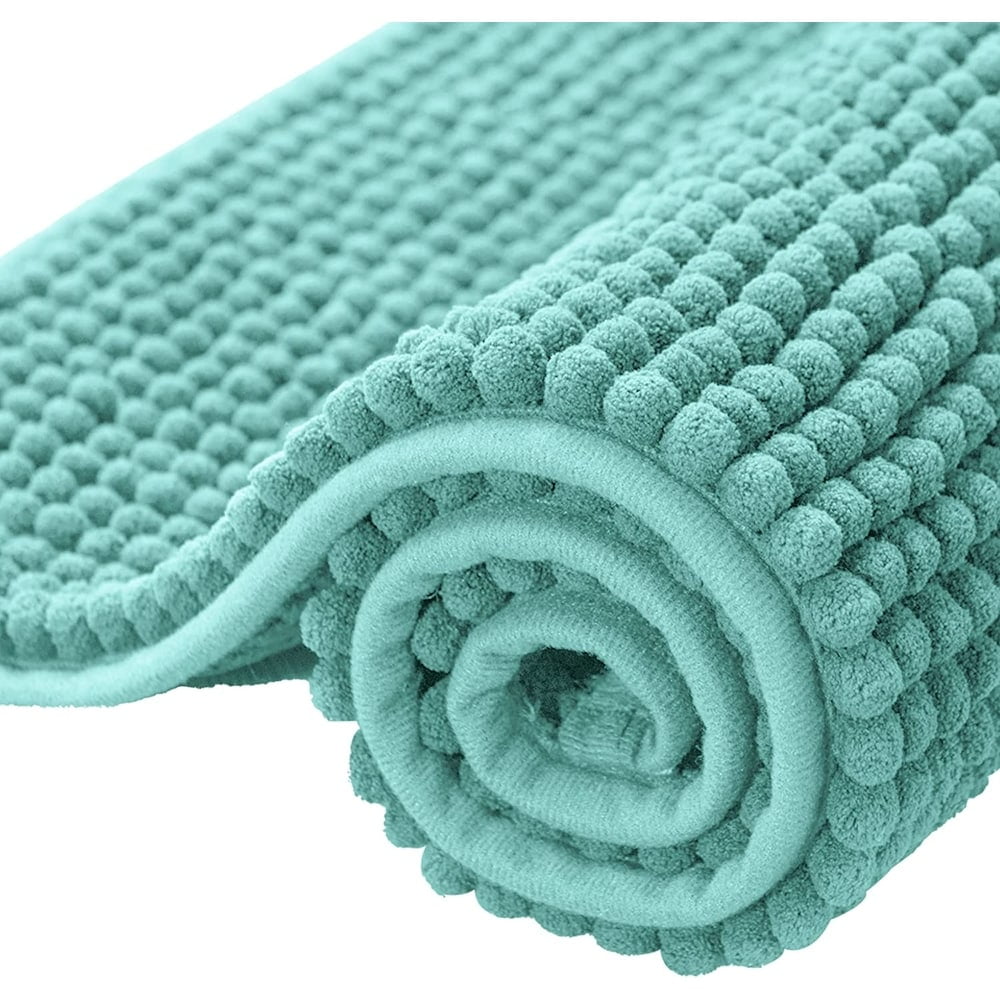 Chun Yi Non-slip Bathroom Rugs Chenille Soft Absorbent Plush Bath Mat (Light Green,20"*32")