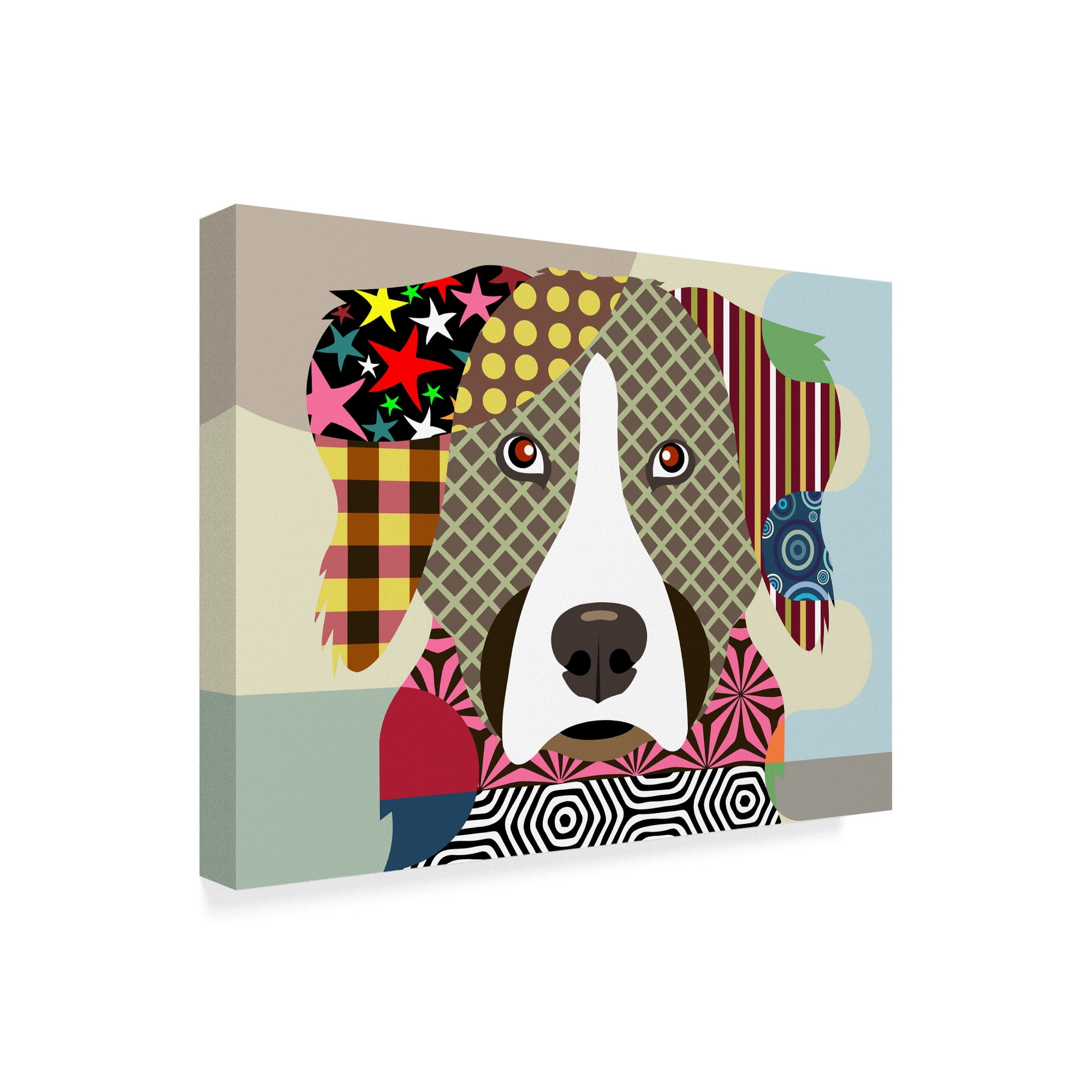 Trademark Fine Art 'Bernese Mountain Dog' Canvas Art by Lanre Adefioye