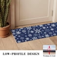 thumbnail image 3 of Dark Blue Christmas Snowflake Pattern Door Rugs,Washable Non Slip Door Mats Indoor,Decorative Door Mats,Entry Mat Indoor for Entrance,Bedroom,Kitchen,Bathroom,16"x47", 3 of 6