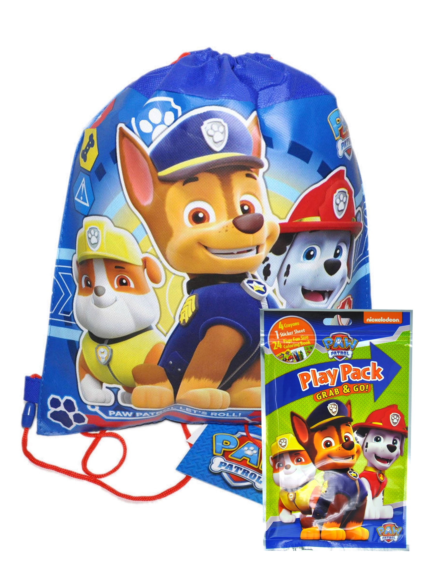 PAW Patrol Boys Paw Patrol Drawstring NonWoven Sling Bag w/ GrabN
