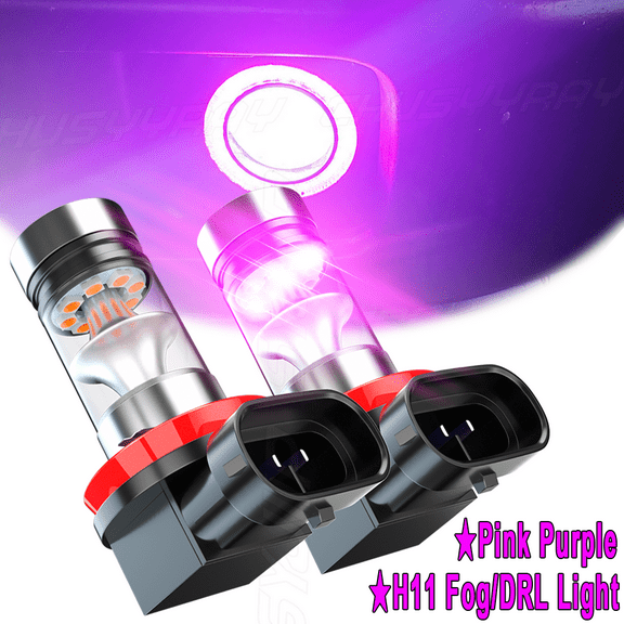 2X LED Fog Bulbs Kit H11 Pink Purple Car Bulbs Fog Light For Chevy Equinox 2005-2015