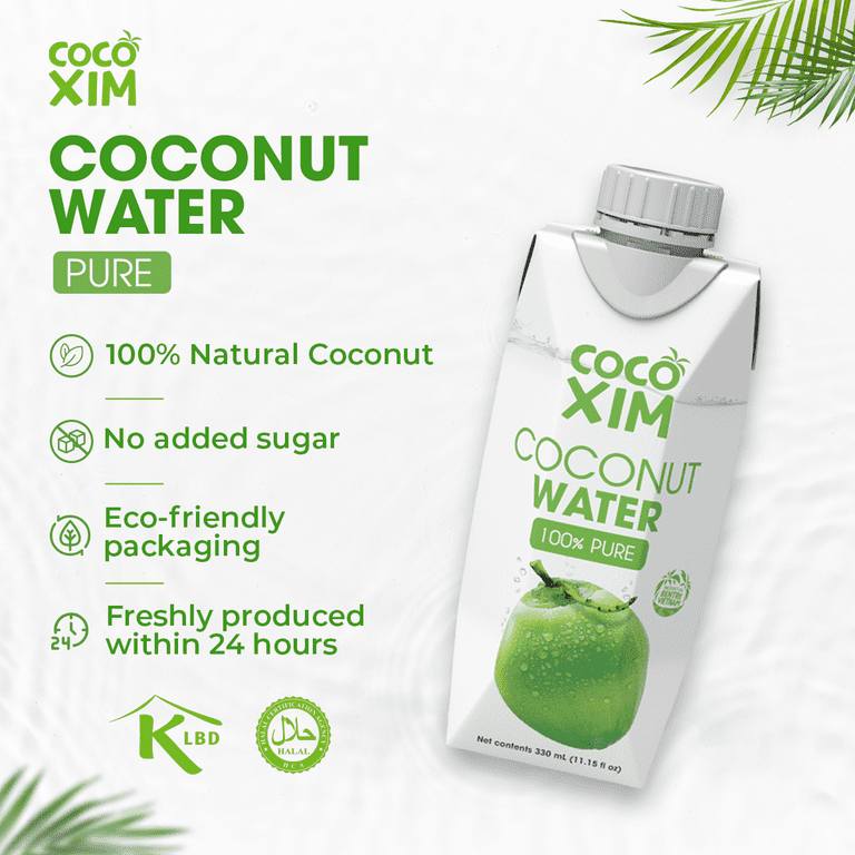 COCOXIM 100% Pure Coconut Water, Vietnam - Unique taste, no sugar