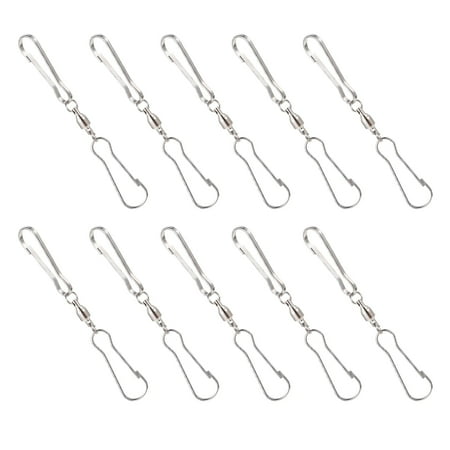 

10 Pcs Decorative Hook Suspension Hooks Wind Chime Display Stainless Steel Double Clip