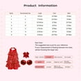 thumbnail image 5 of TiaoBug Kids Girls Cheer Dance Performance Costume Shiny Sequins Halter Ballet Dance Leotard Dress Red 6, 5 of 5