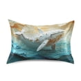 thumbnail image 3 of Dailycode Satin Pillow Case King Silk Pillow Cover for Hair and Skin Envelope Closure Papier Mache Ivory Whale 20"x40", 3 of 9