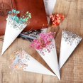 thumbnail image 4 of 100 cajas de dulces de conos de papel estampados, decoraciones más populares, suministros para fiestas de bautismo y bodas, invitados, 4 of 5