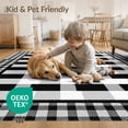 thumbnail image 4 of ODIKA Gingham Farmhouse Border Bathroom Checked Plaid Vintage Fabric Playful for Queen Size Bedroom, Under Bed, Master Suite, Foldable Easy Care, 4 of 7