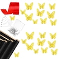 thumbnail image 1 of 178 Pcs DIY Ribbon Flowers Bouquet Kit Satin Ribbon Floral Wrapping Paper Floral Gold Butterfly Tape Rhinestones Pins, 1 of 8