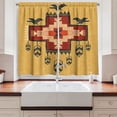 thumbnail image 2 of Ambesonne Tribal Kitchen Curtains, Dreamcatcher Folkloric Print, 55"x45", Sand Brown Red, 2 of 3