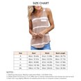 thumbnail image 4 of Camiseta sin mangas para mujer, cuello redondo, a rayas, con bolsillo en el pecho, informal, fresca, de verano, para ocio, 4 of 5