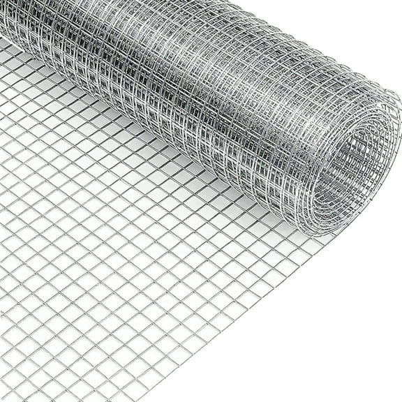 Riedhoff Hardware Cloth Fences, 19 Gauge, 1/2" Square Mesh Roll, 48" x 100', Silver