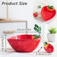 thumbnail image 2 of Creative Ceramic Fruit Shaped Bowl with Spoon Vegetable Salad Bowl Dessert Bowl Serving Plate, 2 of 7