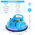 thumbnail image 3 of Gymax 12V Kids Ride on Bumper Car Remote Control w/ Flashing LED Light & Music Navy, 3 of 9