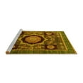 thumbnail image 2 of Ahgly Company Machine Washable Indoor Round Abstract Yellow Modern Area Rugs, 7' Round, 2 of 4