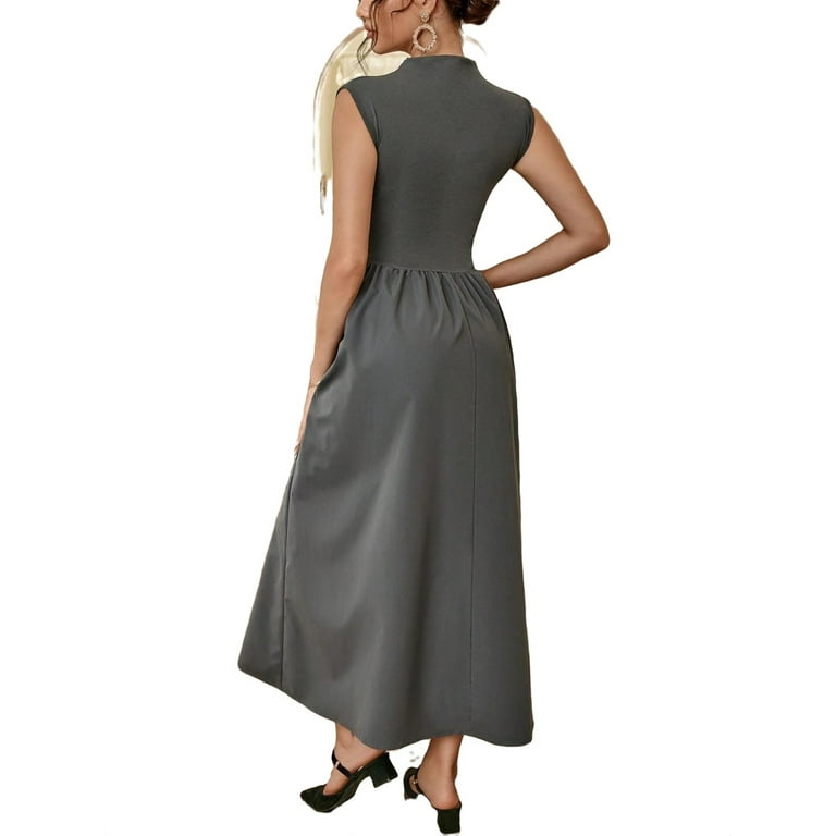 Grey plain dress outlet