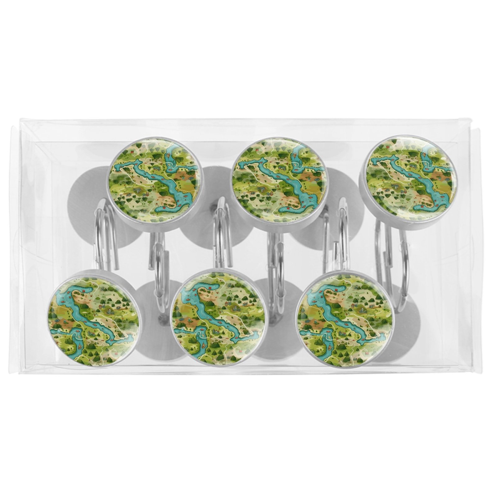 HemaKayy Sturdy Stainless Steel Shower Curtain Hooks, 12 Count