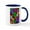 White/Navy Inside, variant on CafePress - Pickleball Abstract Mugs - 11 oz Ceramic Mug - Novelty Coffee Tea Cup