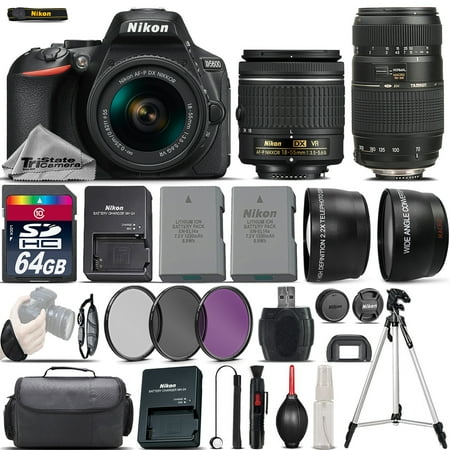 Nikon D5600 Digital SLR Camera + 18-55mm VR + 70-300mm + Extra Battery + 