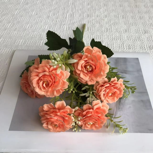 Flores artificiales para decoración del hogar, flores de plástico, flores decorativas, flores artificiales duraderas, flores de plástico resistentes, para sala de estar u oficina.,Wsvlmg