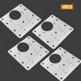 thumbnail image 1 of Furniture Hinge Repair Plate for Kitchen Cabinets Stainless Steel Cupboard Drawer Window Door Hinges Repair Kit Fittings, 1 of 4