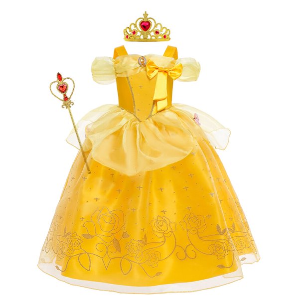 Vestido de princesa de Bella Durmiente para niñas, accesorios para disfraces, fiesta de cumpleaños, Navidad y Noche Fivean unisex