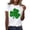 M5-White, variant on Tees Tops For Women T-Shirts St. Patrick’s Day Short Sleeve Graphic Printed Basic Crew Neck Layer Clothes Green