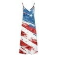 thumbnail image 5 of Vetsdori Women's 4th of July Maxi Dress Red White and Blue Slip Dress Summer V-Neck,Party Graphic Backless Tank Dresses for Women Holiday, 5 of 5